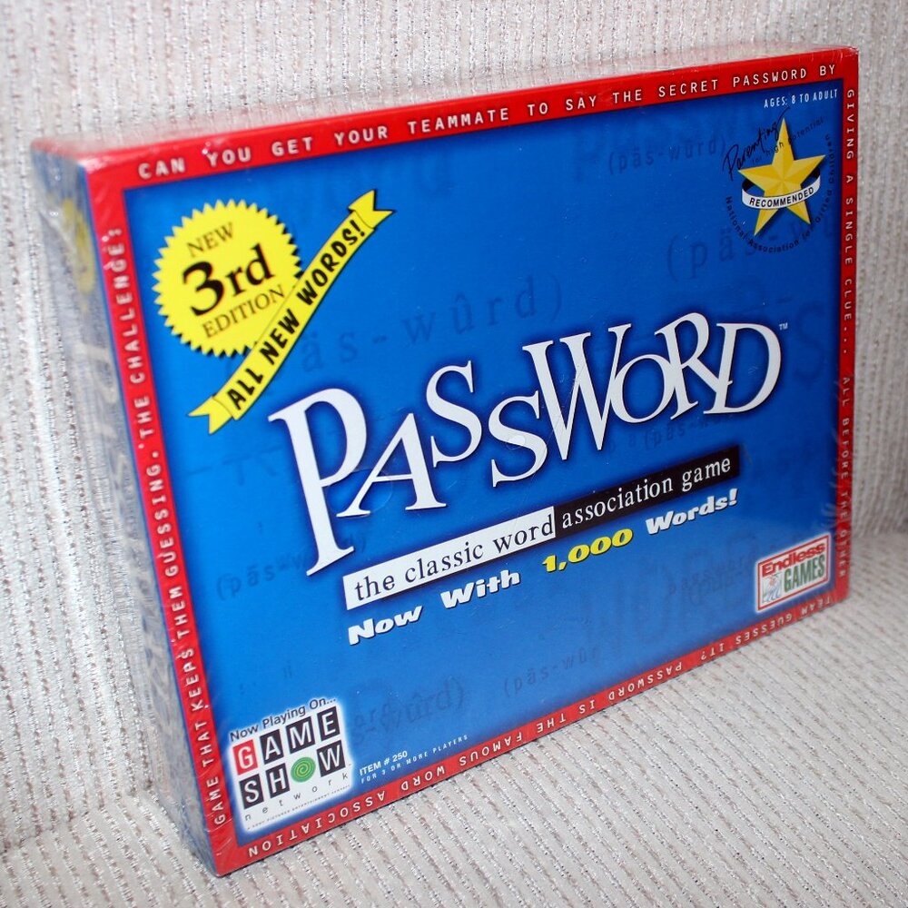 3/$77❤️new PASSWORD 3rd Edition Classic Word Association Game 2002 Endless Games